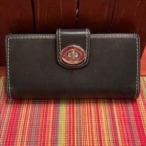 Vintage Coach Long Wallet - Black